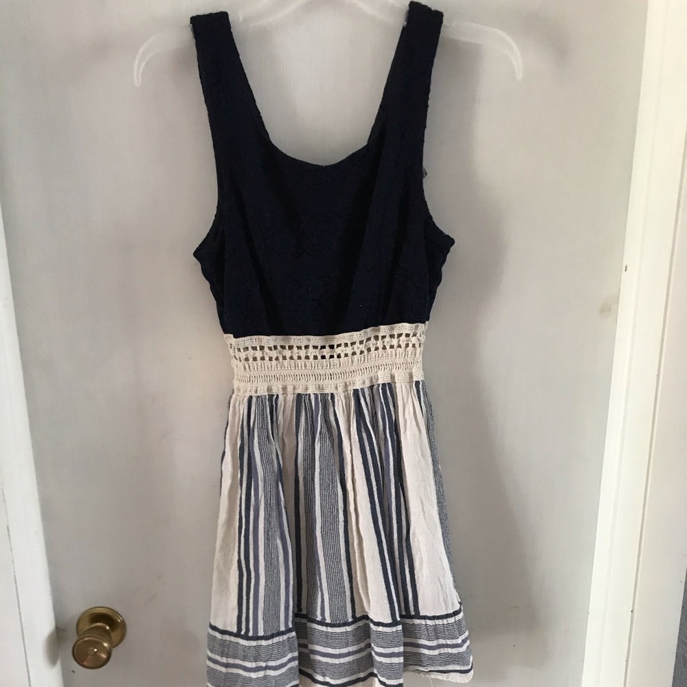 Navy Striped Dress